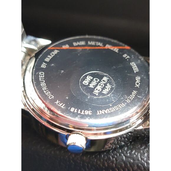 Bulova TFX Silver Tone Mother of Pearl Swarovski Crystals Women's Watch - Picture 10 of 10